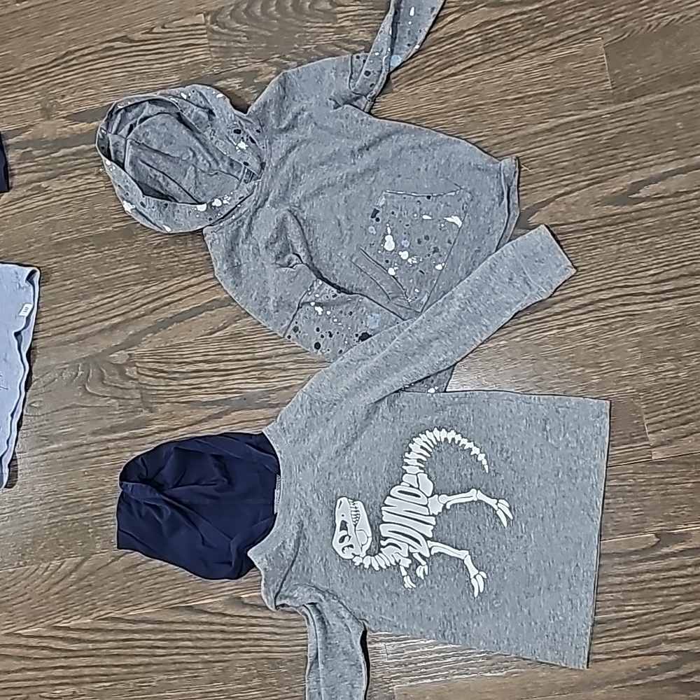 2 l/s shirts with hood 3t/4t